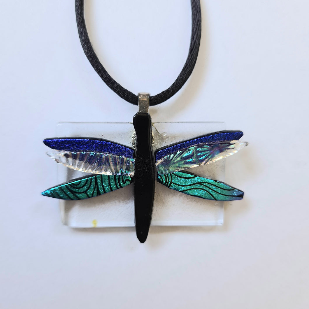 Dragonfly Necklace - Exclusive handmade glass cut necklace