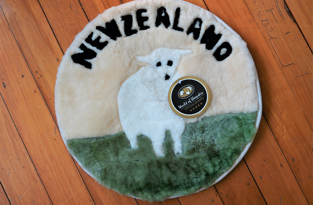 Kiwi sheepskin cushion cover