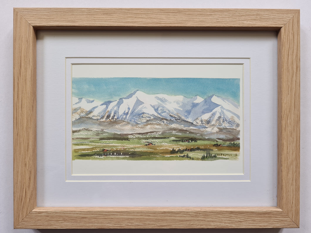 Mt Torlesse, Ruth Palmer, Framed art print - 15cmx20cm