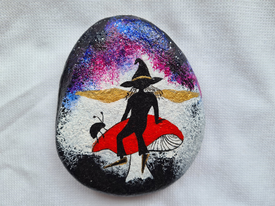 Pixie - hand painted stone art