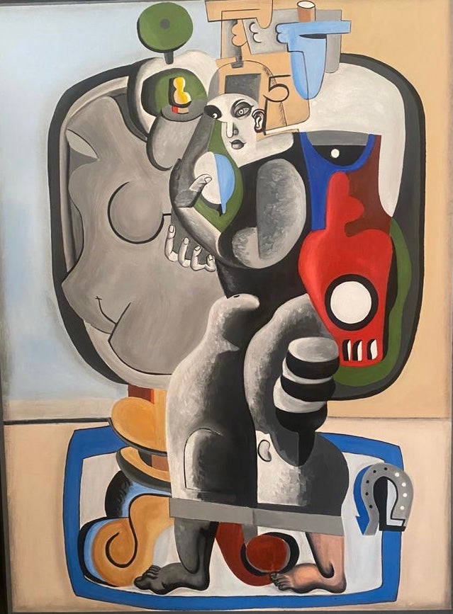 Tribute to Le Corbusier by Richard Abbott. Large oil painting. 1200 x 800cm